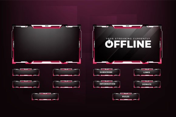 Download Futuristic Live Streaming Overlay Vector - Premium Resources