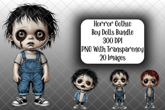Download Horror Gothic Boy Dolls PNG Bundle - Premium Resources