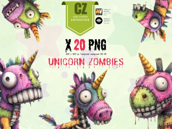 Download Cute Unicorn Zombies Toy PNG Clipart - Premium Resources