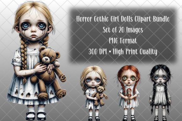 Download Horror Gothic Dolls Clipart Bundle - Premium Bundle